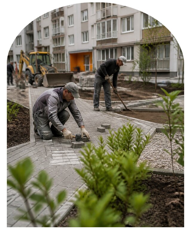 Благоустройство двора многоквартирного дома в Устях-Лабинске